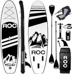 Roc Inflatable Stand Up Paddle Board with Premium SUP Paddle Board Accessories, Wide Stable Design, Non-Slip Comfort Deck for Youth & Adults