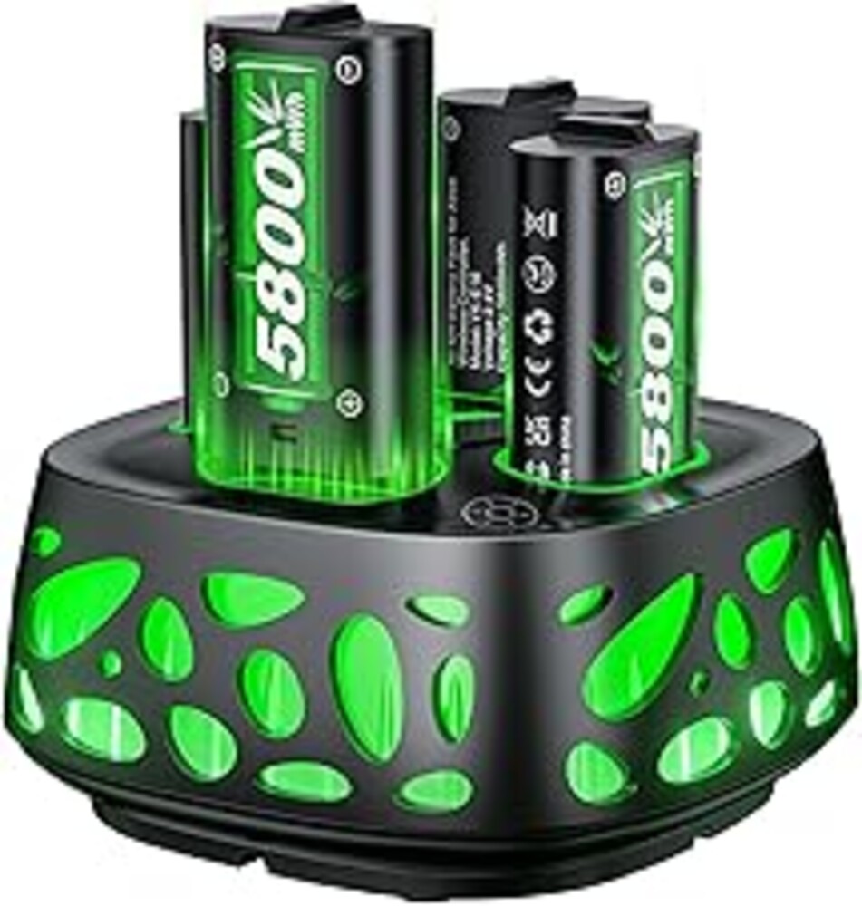 Feirsh Rechargeable Battery Pack for Xbox with Charger, 4x5800mWh Fast Charging Rechargeable Battery Packs for Xbox Controller Batteries for XboxOne Series X|S,One S/X,Xbox one Cases and Storage Sets