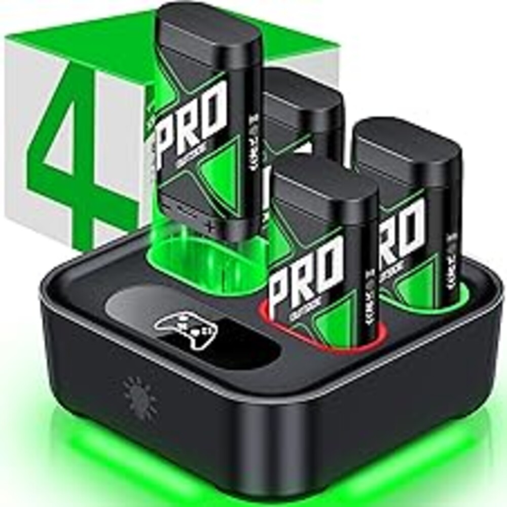 Upgraded Charger for Xbox One Controller Battery Pack with Four USB C Xbox Rechargeable Battery Pack Series X|S, One S/One X/Elite Controller Charger Station Accessories