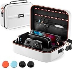 COOWPS for Nintendo Switch 2 Carrying Case 2025, with 4Pcs Thumb Grips, 20 Game Card Slots, Portable Full Protection All In One Travel Storage Case for Switch 2 Console Pro Controller Accessories