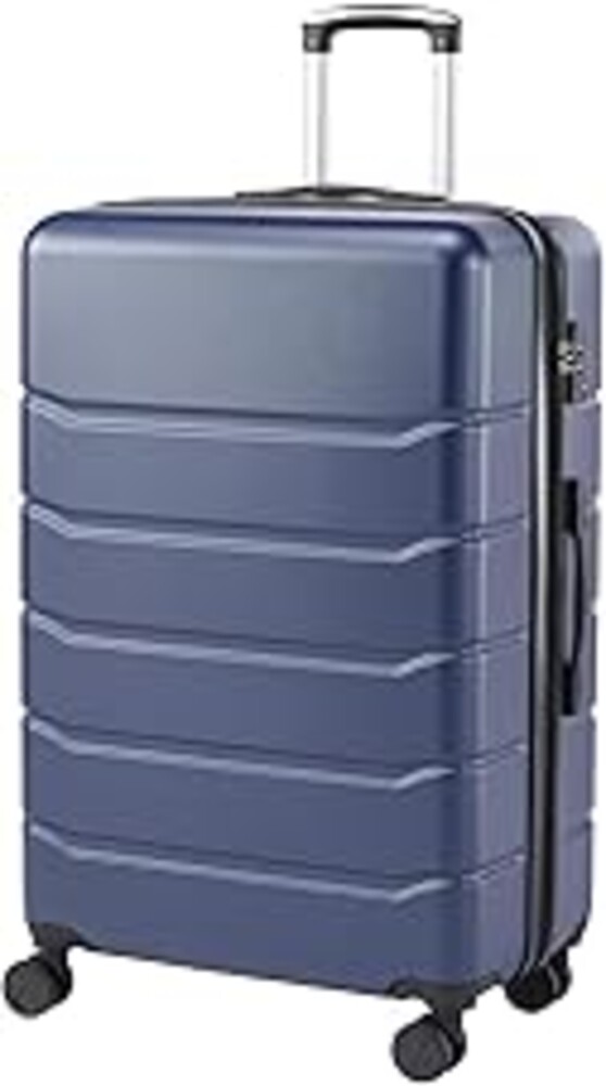 NEWBULIG 20 Inch Carry On Luggage, ABS Hard Shell Lightweight Rolling Expandable Suitcase with Double Spinner Wheels & TSA Lock, Travel Suitcase for Business Trips and Short Vacations, Blue