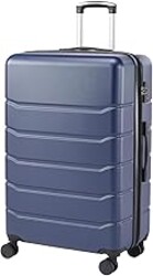 NEWBULIG 20 Inch Carry On Luggage, ABS Hard Shell Lightweight Rolling Expandable Suitcase with Double Spinner Wheels & TSA Lock, Travel Suitcase for Business Trips and Short Vacations, Blue