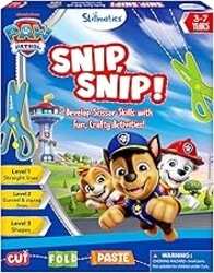 Skillmatics Scissor Skills Activity Book - Snip Snip PAW Patrol, 25 Cutting & Creative Activities for Preschoolers, Fine Motor Skills, Felt Craft Kit, Screen-Free Fun, Gifts for Ages 3, 4, 5, 6, 7