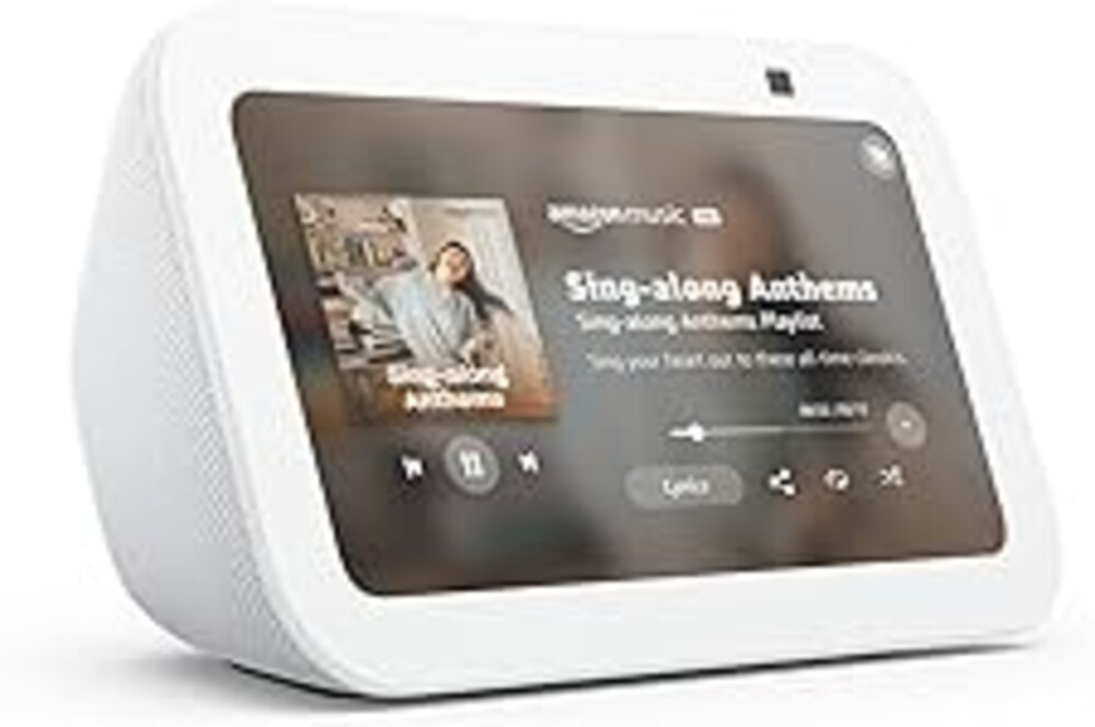 Amazon Echo Show 5 (newest model), Smart display, Designed for Alexa+, 2x the bass and clearer sound, Glacier White