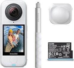 Insta360 X4 Air Starter Bundle - Lightweight 165g 8K 360 Camera, Invisible Selfie Stick, Replaceable Lenses, Shoot First & Frame Later, Built-in Wind Guard, FlowState Stabilization, AI-Powered App