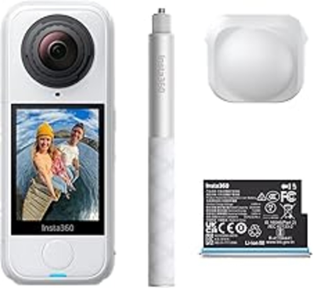 Insta360 X4 Air Starter Bundle - Lightweight 165g 8K 360 Camera, Invisible Selfie Stick, Replaceable Lenses, Shoot First & Frame Later, Built-in Wind Guard, FlowState Stabilization, AI-Powered App