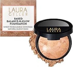 LAURA GELLER NEW YORK Baked Balance-N-Glow Illuminating Foundation - Light - Buildable Sheer to Light Coverage - Satin Finish