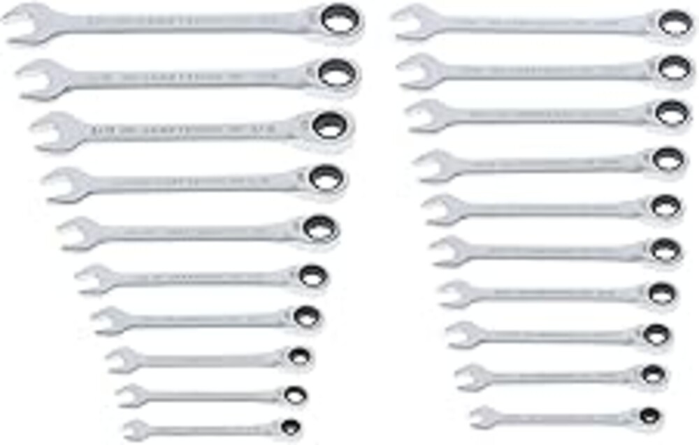 CRAFTSMAN Ratchet Wrenches Set, 20 Pc, 90 Tooth SAE/Metric Ratcheting Wrench Set with Case, 4 Degree Arc Swing (CMMT87220)