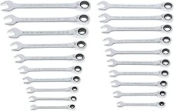 CRAFTSMAN Ratchet Wrenches Set, 20 Pc, 90 Tooth SAE/Metric Ratcheting Wrench Set with Case, 4 Degree Arc Swing (CMMT87220)