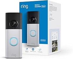 Ring Battery Doorbell Plus (newest model), Retinal 2K with wide-angle video, up to 6x Enhanced Zoom, Night Vision, and Quick Release Battery Pack, Nickel Silver