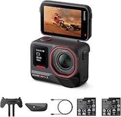 Insta360 Ace Pro 2 Dual Battery Bundle - 8K Waterproof Action Camera Co-Engineered with Leica, 1/1.3" Sensor, Dual AI Chip, Leading Low Light, Superior Audio