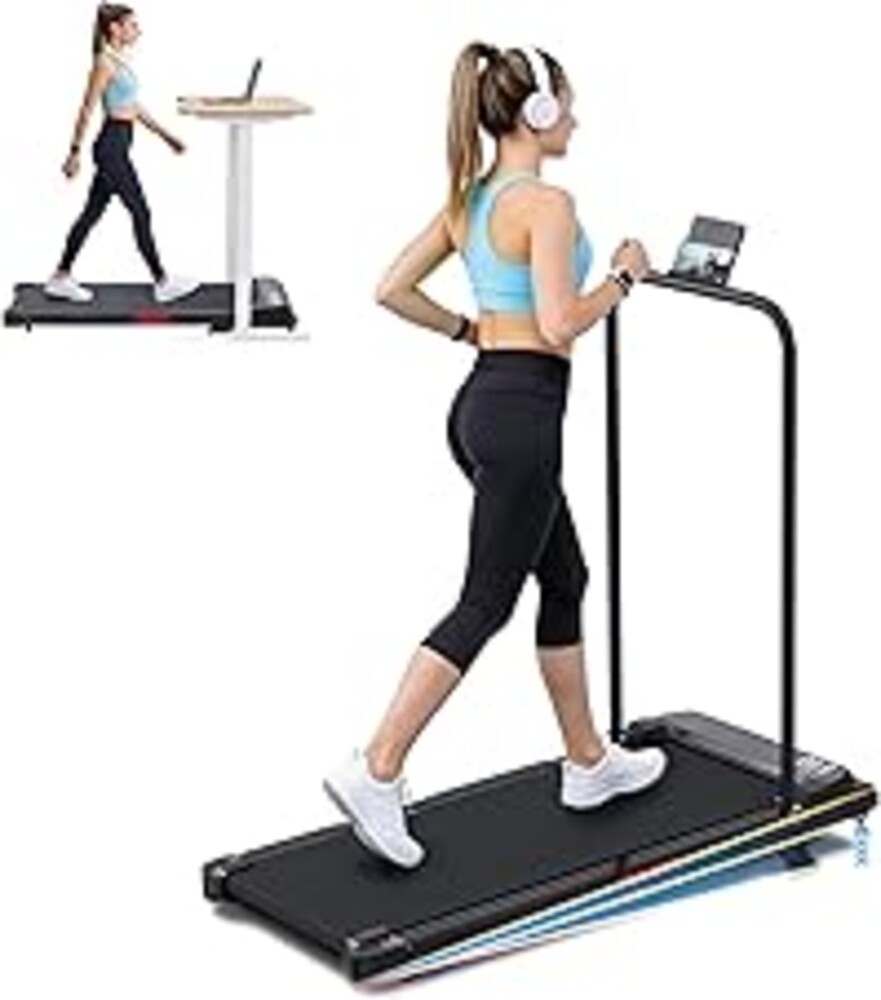 UYOGA Portable Walking Pad Treadmill with Incline, 3.0HP Mini Electric Treadmills for Home Small, 0.6-7.6MPH Small Walking Pad with Handle Bar, Treadmills for Exercising with 350 lb Capacity