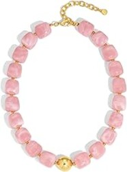 TENTMENTISE Chunky Colorful Beaded Choker Necklace for Women, Summer Beach Statement Resin Beads Necklace, Trendy Womens Summer Beach Jewelry Birthday Gifts for Vacation Holiday