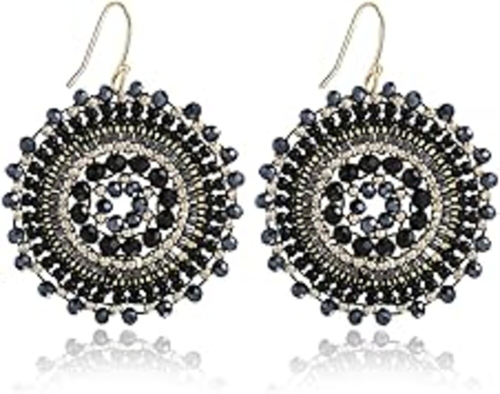 Colorful Summer Beaded Earrings For Women Crystals Glass Bead Dangle Drop Bohemia Earrings Statement Earrings For Women