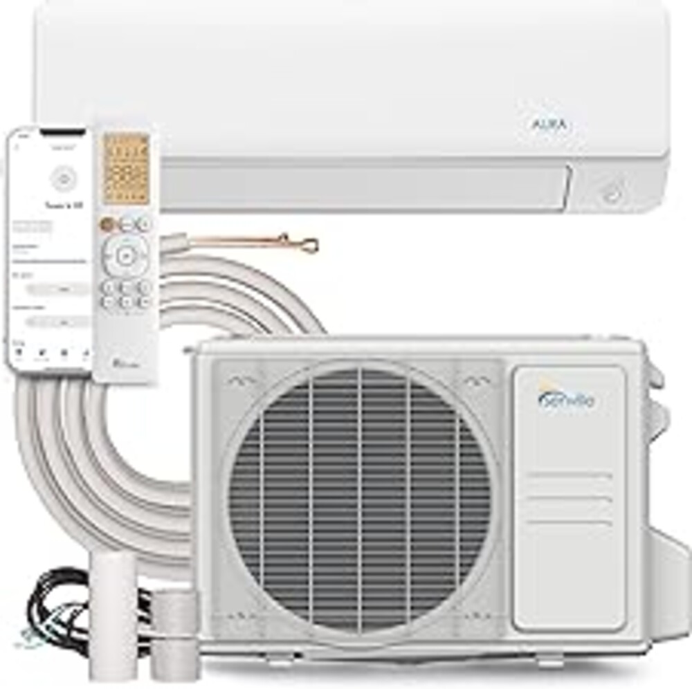 Senville AURA Series Mini Split Air Conditioner Inverter Heat Pump, 18000 BTU, Works with Alexa, Energy Star, White