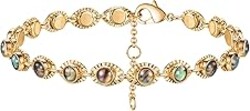 MEVECCO Bracelet for Women 14K Gold Plated Dainty Chain Simple Jewelry Cute Handmade Minimalist for Her