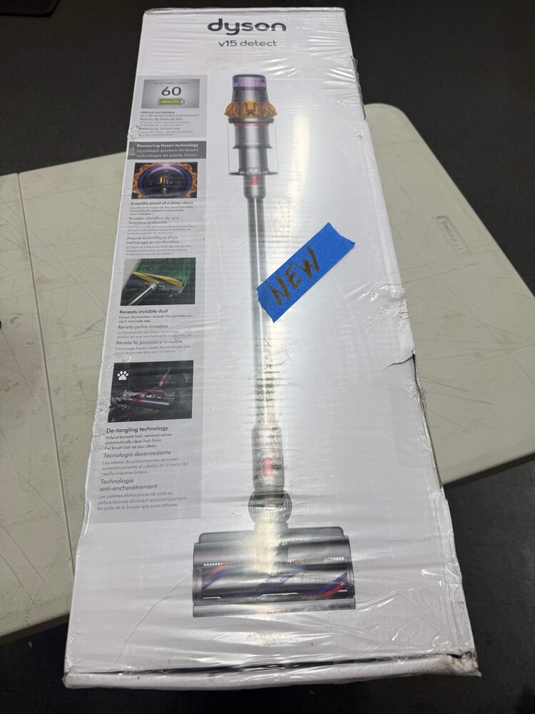 Dyson V15 Detect Cordless Vacuum Cleaner, Yellow/Nickel