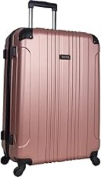 Kenneth Cole REACTION Out of Bounds Lightweight Hardshell 4-Wheel Spinner Luggage, Rose Gold, 28-Inch Checked