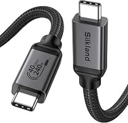 Silkland USB 4 [USB-IF Certified] for Thunderbolt 4 Cable 3.3FT, 40Gbps Data Sync, 240W Charging, 8K/5K@60Hz, USB C Thunderbolt Cable, Compatible for MacBook, Mac mini, iPhone 17/16, SSD, Monitor