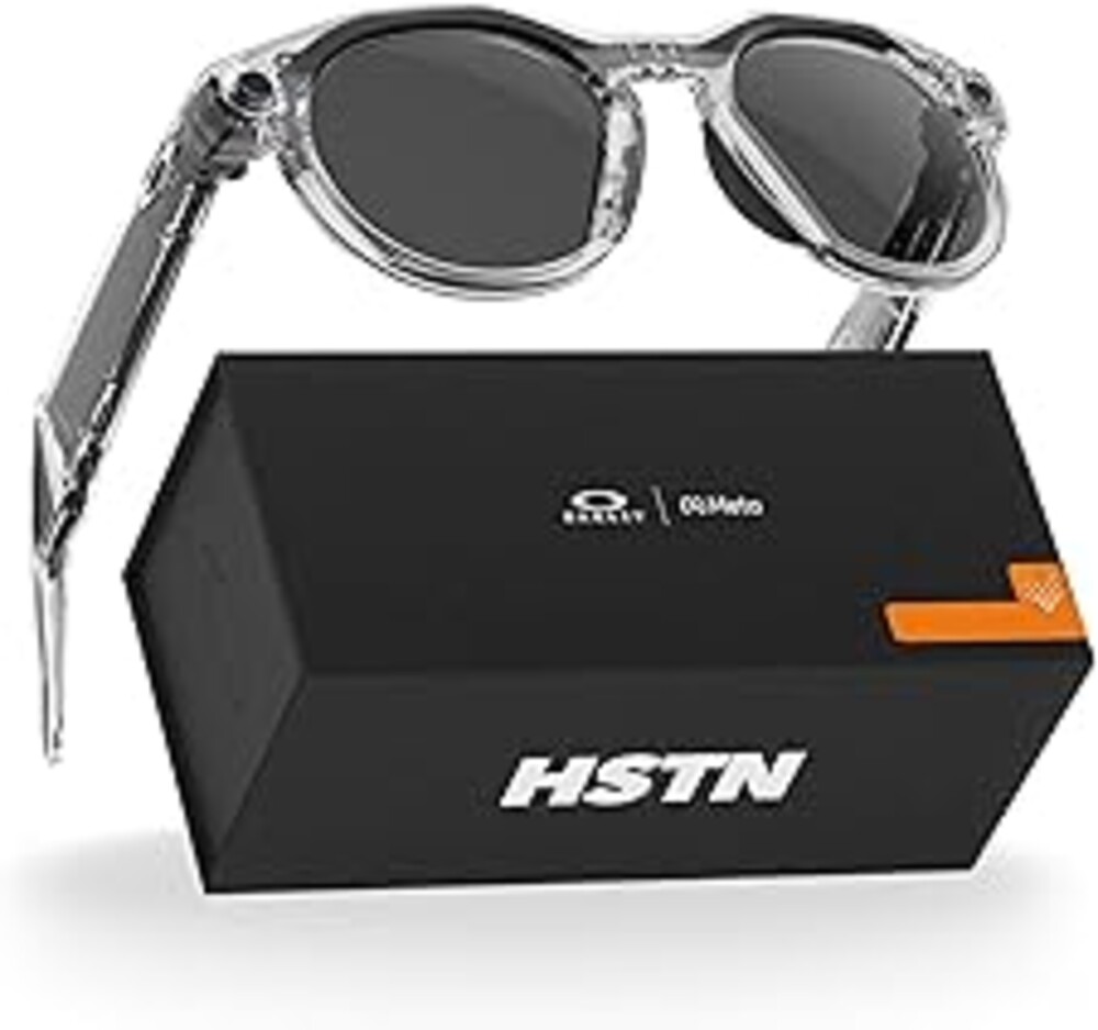 Oakley Meta HSTN, Clear | Smart AI Glasses for Men, Women — Performance for Sports, Athletes — Camera, Audio, Video — 8 Hour Battery — 3K HD Resolution — Clear to Grey Transitions® Lenses