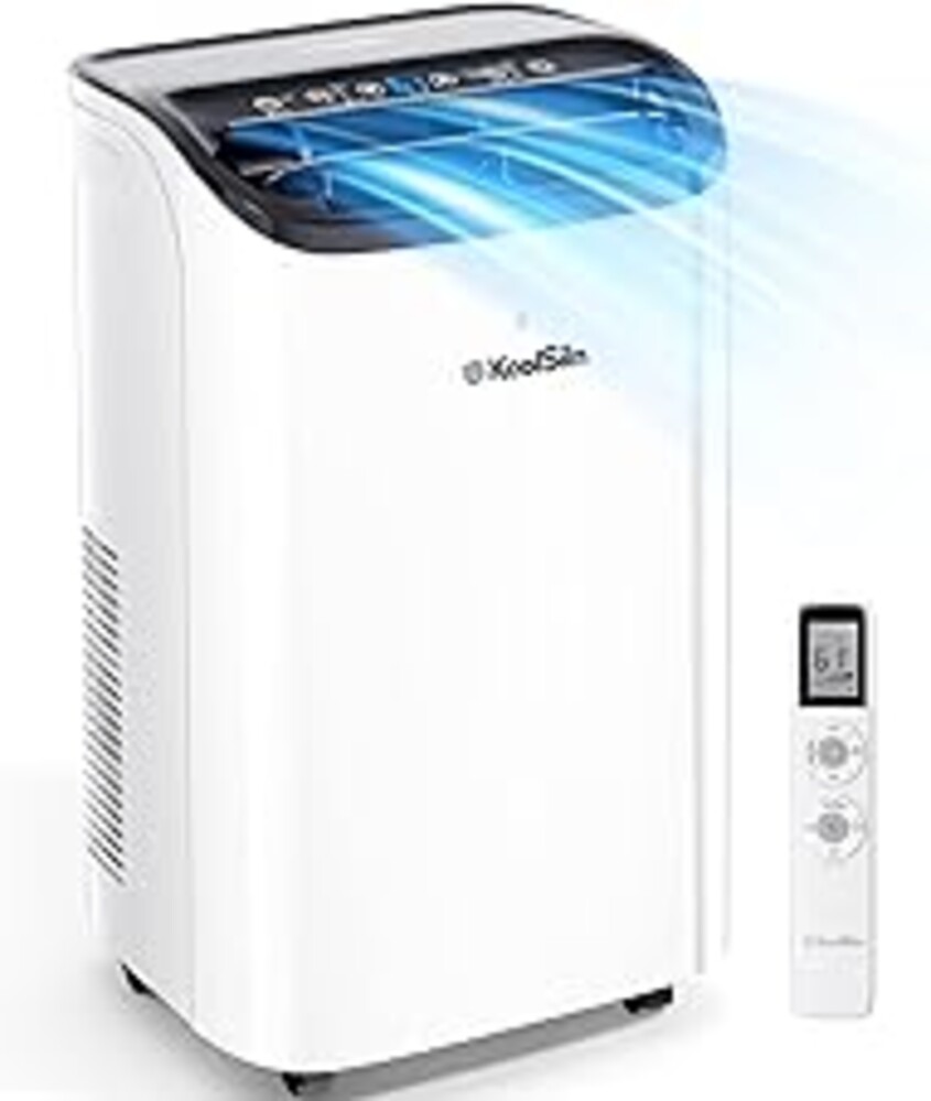 14,000 BTU Portable Air Conditioner Cools Up to 700 Sq.Ft, Auto-Evaporation Low Noise Portable AC Unit with APP & Remote Control for Large Room, Office, Garage, White