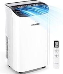 14,000 BTU Portable Air Conditioner Cools Up to 700 Sq.Ft, Auto-Evaporation Low Noise Portable AC Unit with APP & Remote Control for Large Room, Office, Garage, White