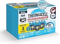 Thermacell Rechargeable Mosquito Repeller Refills; Advanced Repellent Formula Provides 20 Foot Protection Zone; Compatible with Thermacell E-Series & Radius Only; No DEET, Spray or Flame