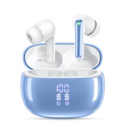 HUIFU Wireless Earbuds, Bluetooth Ear Buds Headphones, 40H Long Playtime, Stereo Deep Bass, LED Power Display, IP7, Lightweight in Ear Earphone with Mic for iPhone Android Phone