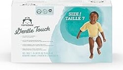 Amazon Brand - Mama Bear Gentle Touch Baby Diapers, Size 7, 80 Count (4 packs of 20), Skin Safe, 12 Hours Protection, Wetness Indicator, Stretchy Waistband