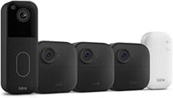 Blink Video Doorbell + Outdoor 4 – Wireless smart security cameras, head-to-toe HD view, two-year battery life. Sync Module Core included – 3 camera system + Video Doorbell