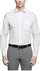 Van Heusen Mens Dress Shirt Regular Fit Poplin Solid