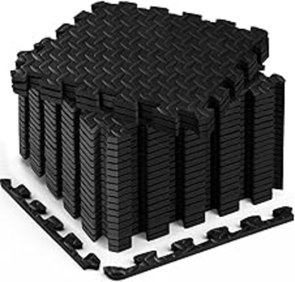 Haulcove 18 Tiles Puzzle Exercise Mat, EVA Interlocking Foam Floor Tiles, Non-Slip, Protective, Water-Resistant Flooring for Home Gym & Workout Equipment, 12.6" x 12.6" x 0.4", 18 Sq Ft