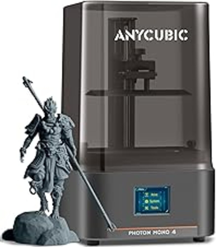 ANYCUBIC Photon Mono 4, Resin 3D Printer with 7'' 10K Mono LCD Screen, Stable LighTurbo Light Source and 70mm/h Fast Printing, Print Volume 6.04'' x 3.42'' x 6.49''