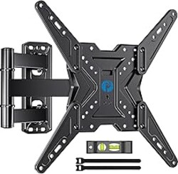 Pipishell TV Wall Mount for Most 26 32 50 55-60 inch TVs, Full Motion TV Mount with Swivel, Tilt & Extension, Single Stud Wall Mount Bracket Holds up to 77 lbs, Max VESA 400x400mm, PIMF11