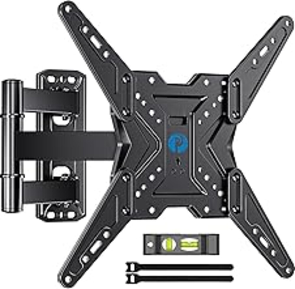 Pipishell TV Wall Mount for Most 26 32 50 55-60 inch TVs, Full Motion TV Mount with Swivel, Tilt & Extension, Single Stud Wall Mount Bracket Holds up to 77 lbs, Max VESA 400x400mm, PIMF11