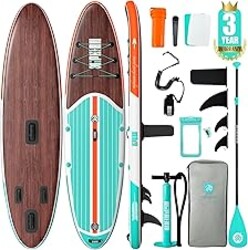 Niphean Inflatable Stand Up Paddle Board with SUP Accessories, Anti-Slip EVA Deck, 10’6’’ Inflatable Paddle Boards for Adults & Youth of All Skill Levels