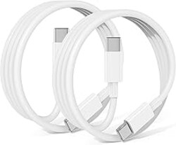 JERMASAL 240W USB C to USB C Cable 2-Pack 6.6FT,Type C Fast Charging Cable for iPhone Air 17 16e 16 15 Pro Plus Pro Max，for Galaxy S25/S24, for iPad Pro/Air/mini, for MacBook Pro/Air and More