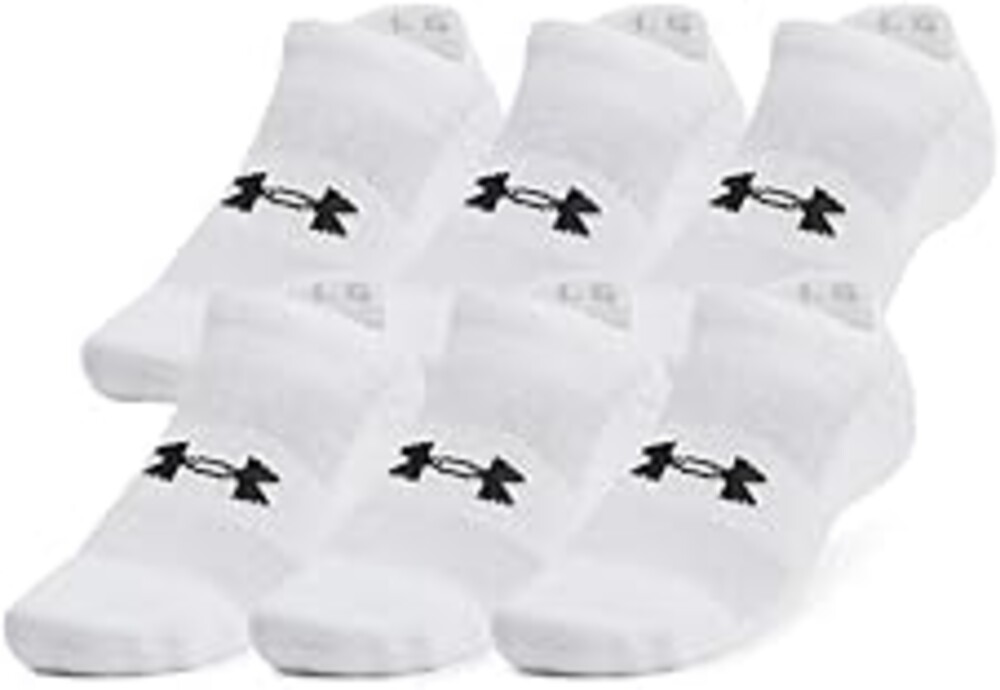 Under Armour Unisex-Adult Training Cotton No Show Socks 6 Pack