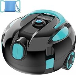 KKI Robotic Pool Cleaner, Cordless Pool Robot Vacuum, 130 Mins Runtime,Self-Parking, Lightweight for Inground & Above Ground Pools,Self-Parking,Up to 65ft/1100 Sq.Ft