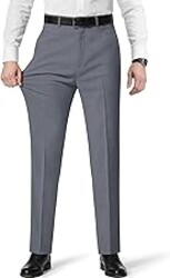 RainbowDate Mens Stretch Dress Pants with Expandable Waist 3 Fits: Slim Fit/Classic Straight/Big & Tall
