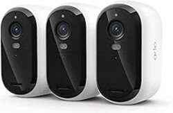 Security Cameras Wireless Outdoor - Arlo Essential Battery 2K (3rd Gen, Latest Version), Color Night Vision, Two-Way Audio, Home Security, Person/Package/Vehicle/Animal Detection, White - 3-Pack