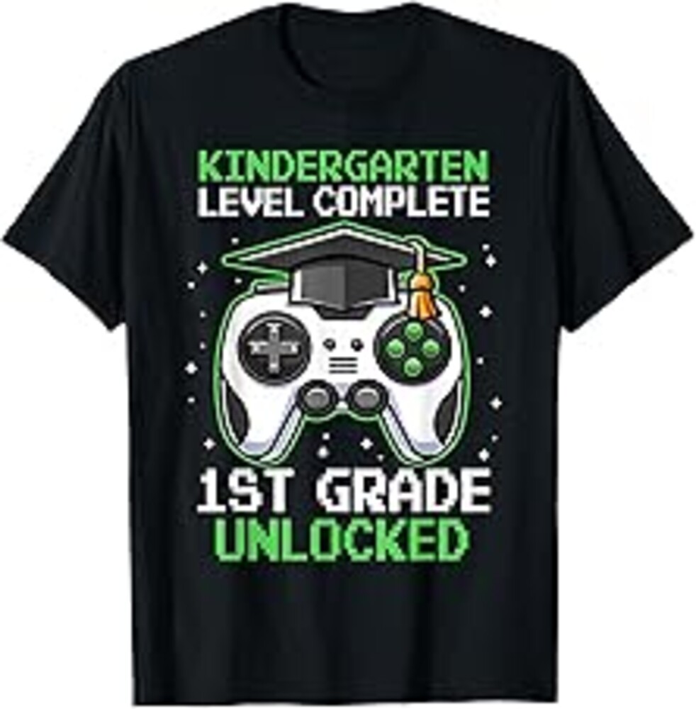 Kindergarten Graduation 1st Grade Unlocked Gamer Boys Kids T-Shirt