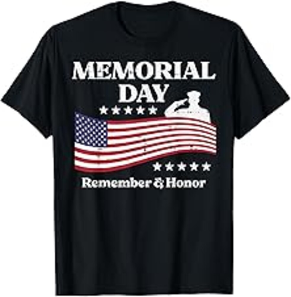 Memorial Day USA Flag Remember Honor Patriot Men Women Kids T-Shirt