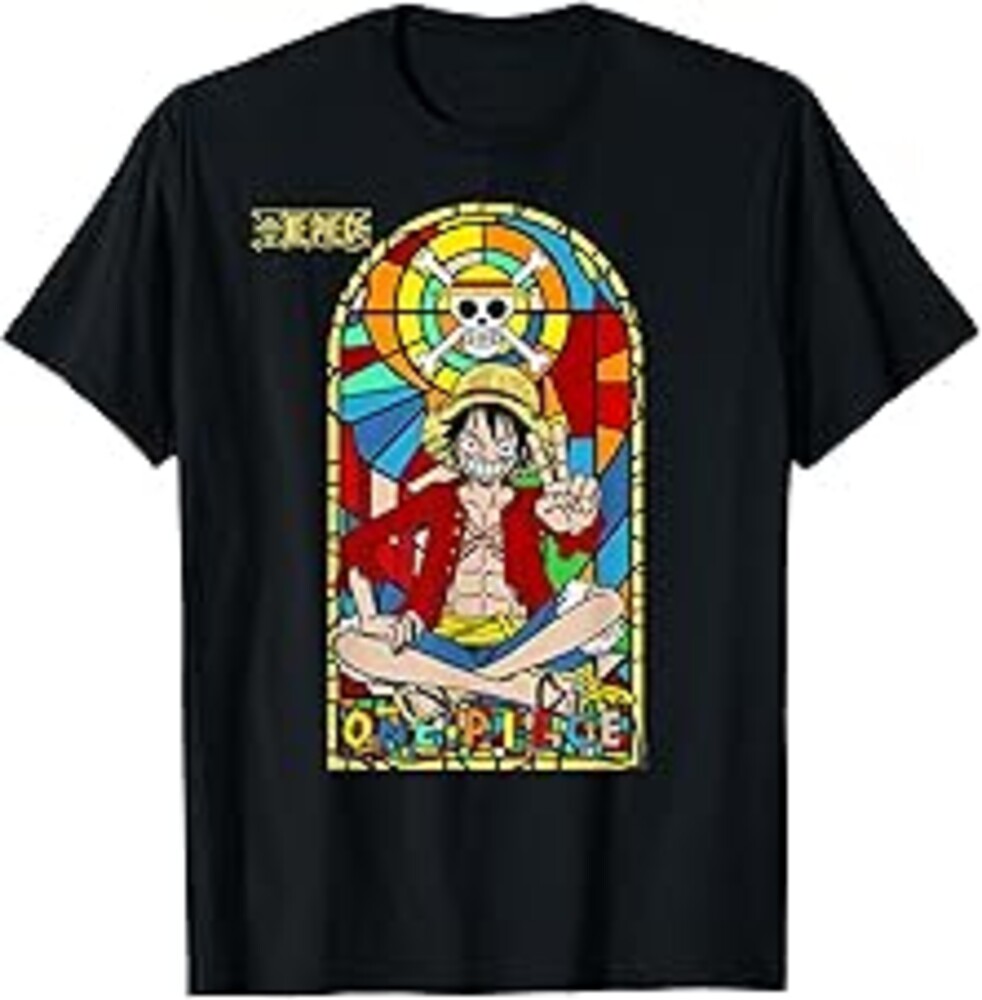 One Piece Anime Monkey D. Luffy Stained Glass Window T-Shirt