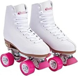 Chicago Skates Classic Quad Roller Skates for Women & Men – Durable & Top Performance, Adjustable High-Top Boots for Safe Indoor/Outdoor Roller Derby–60mm PU Wheels & Semi-Precision Bearings