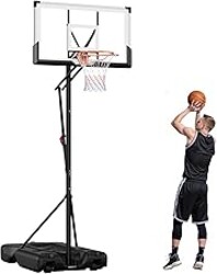 VEVOR Basketball Hoop, 28 32 44 48 54 Inchs PC Backboard, Height Adjustable, Basketball Portable Hoop & Goal, Regulation Basketball Hoop Outdoor, Teens, Adults, Basketball Court, Schools, Parks