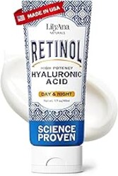 LilyAna Naturals Anti Aging Retinol Face Cream for Women – Wrinkle & Neck Cream for Firming, Retinol Moisturizer for Face with Hyaluronic Acid, Hydrating Night Cream for Fine Lines, Collagen Boost