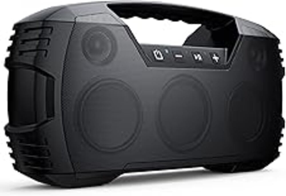 IPX7 Waterproof Outdoor Bluetooth Speaker, Wireless, 90W(Peak), 32H Playtime, Floating Design, Deep Bass & Loud Stereo Sound, Portable with Handle, Rugged for Pool, Beach, Kayaking, Hiking, Black