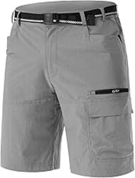 TACVASEN Men's Summer Outdoor Shorts Quick Dry Water Resistant Cargo Casual Golf Work Hiking Shorts (NO Belt)