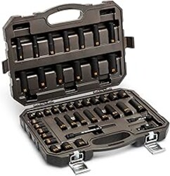 GEARWRENCH 44 Piece 3/8" Drive 6 Point Standard & Deep Impact SAE/Metric Hi-Viz Socket Set | 84916H